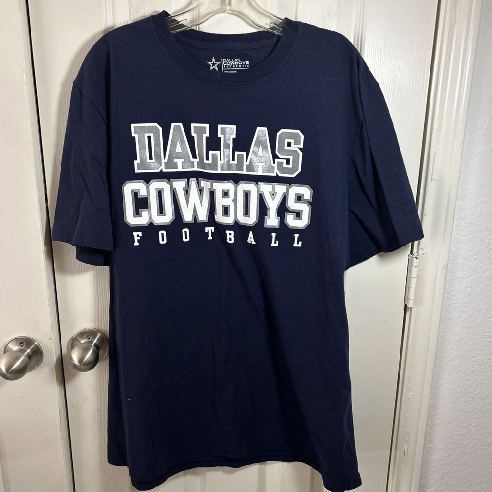 Dallas Cowboys T Shirt‎ Mens XL Authentic NFL Football Cotton Blue